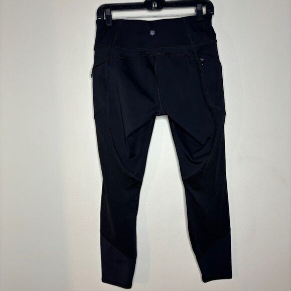 Althea Womens Capri Leggings with mesh accent black size medium - Picture 4 of 8